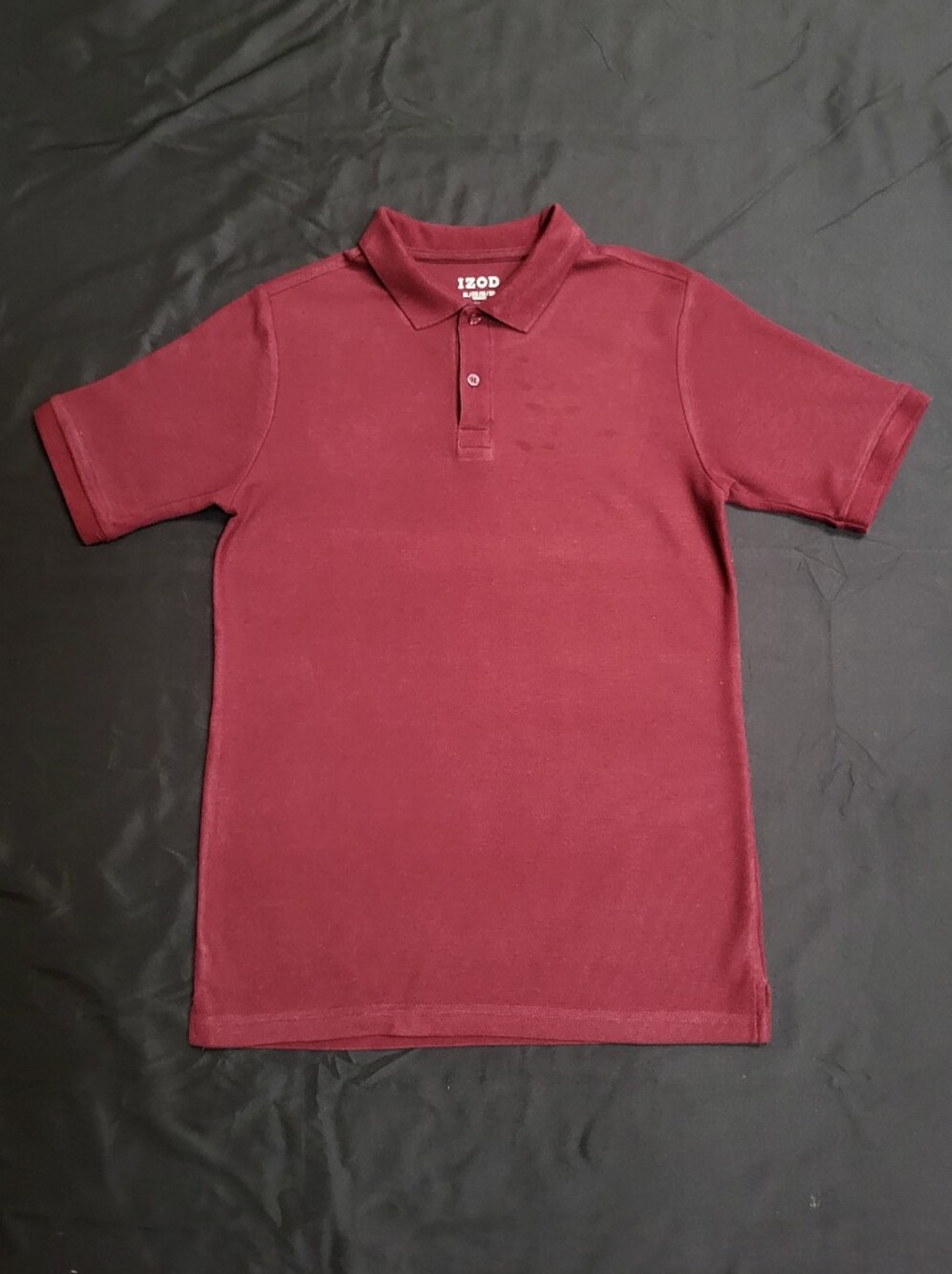 Izod Maroon Collar Polo Shirt Kids Size XL (18-20)